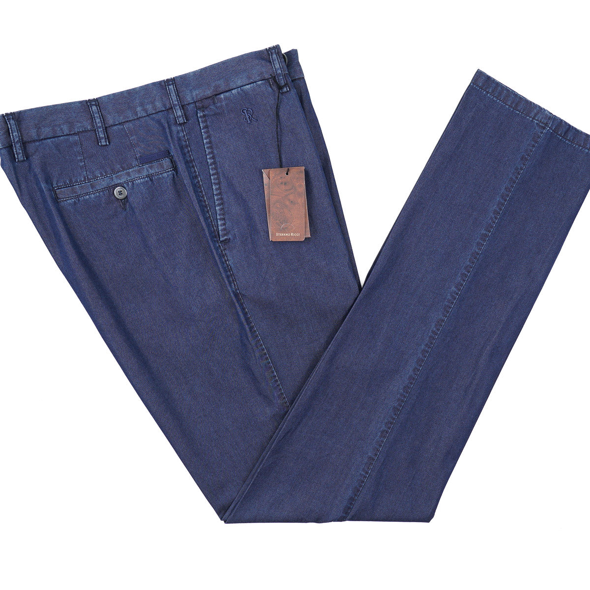 Stefano Ricci Chambray Denim Chino Pants