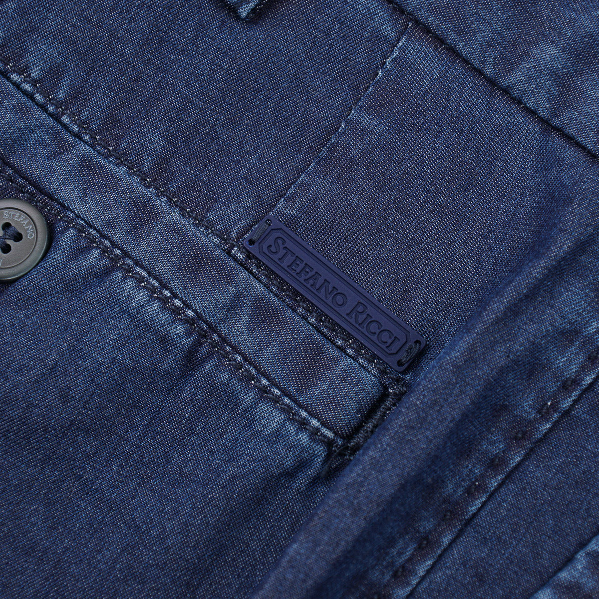 Stefano Ricci Chambray Denim Chino Pants