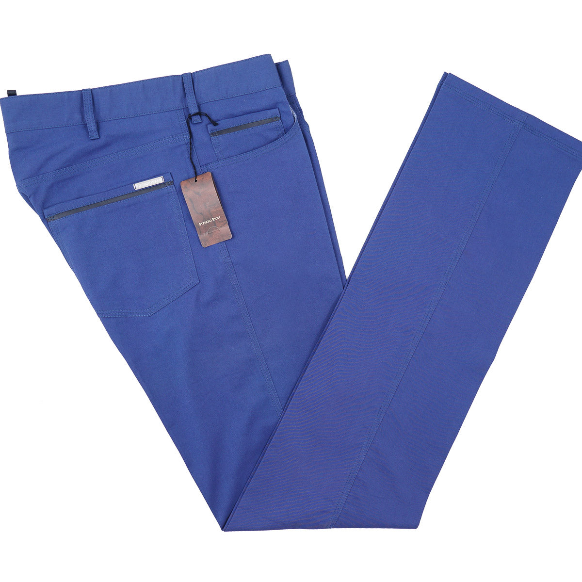 Stefano Ricci 5-Pocket Pants with Leather Details