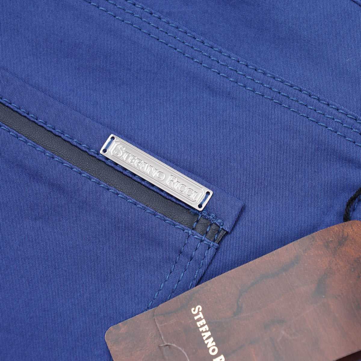 Stefano Ricci 5-Pocket Pants with Leather Details