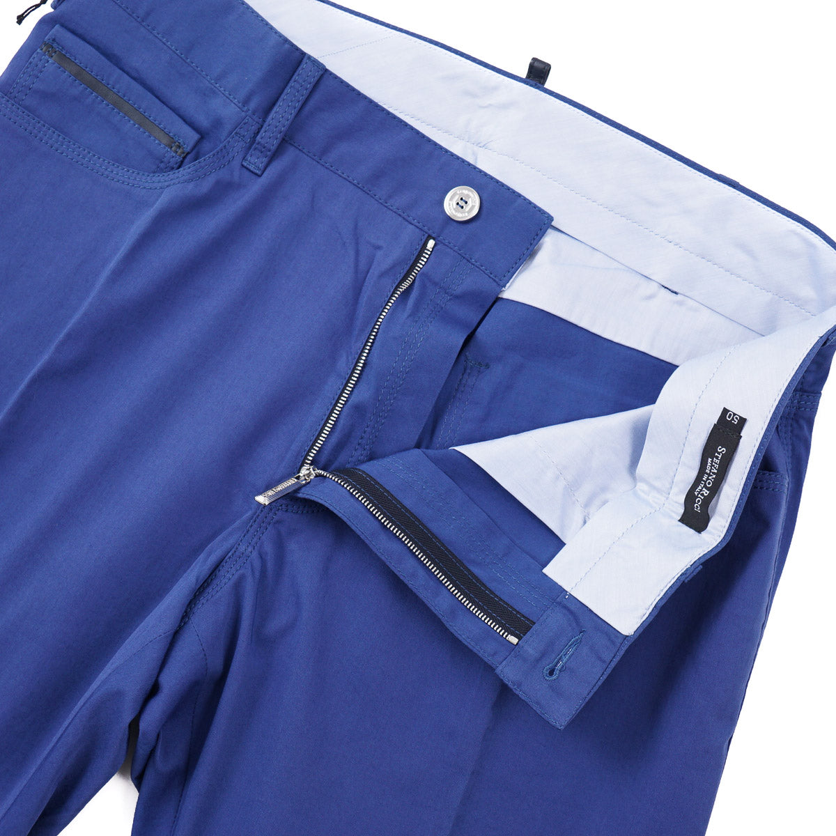 Stefano Ricci 5-Pocket Pants with Leather Details