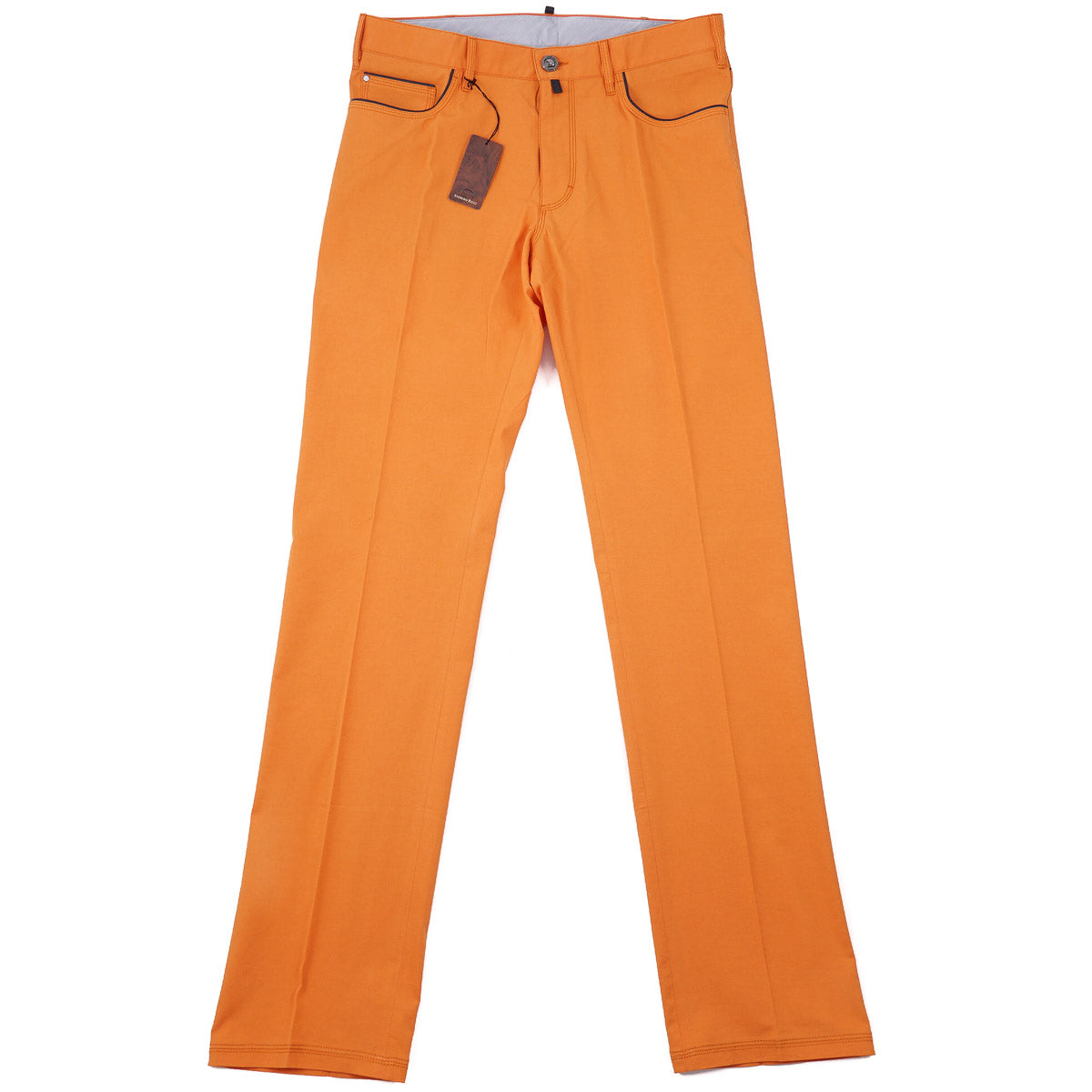 Stefano Ricci 5-Pocket Pants with Leather Details