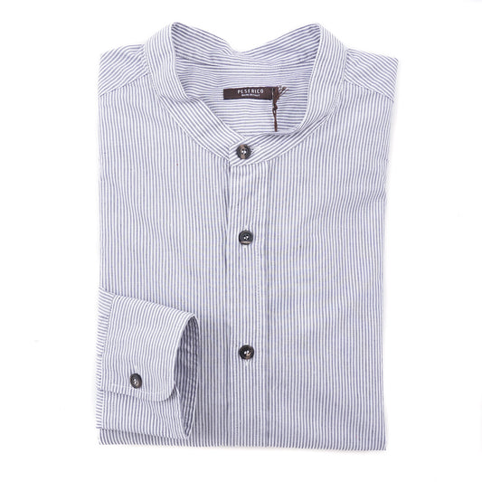 Peserico Cotton Shirt with Band Collar - Top Shelf Apparel