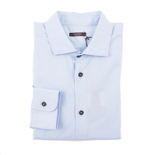 Peserico Blue Cotton Dress Shirt - Top Shelf Apparel