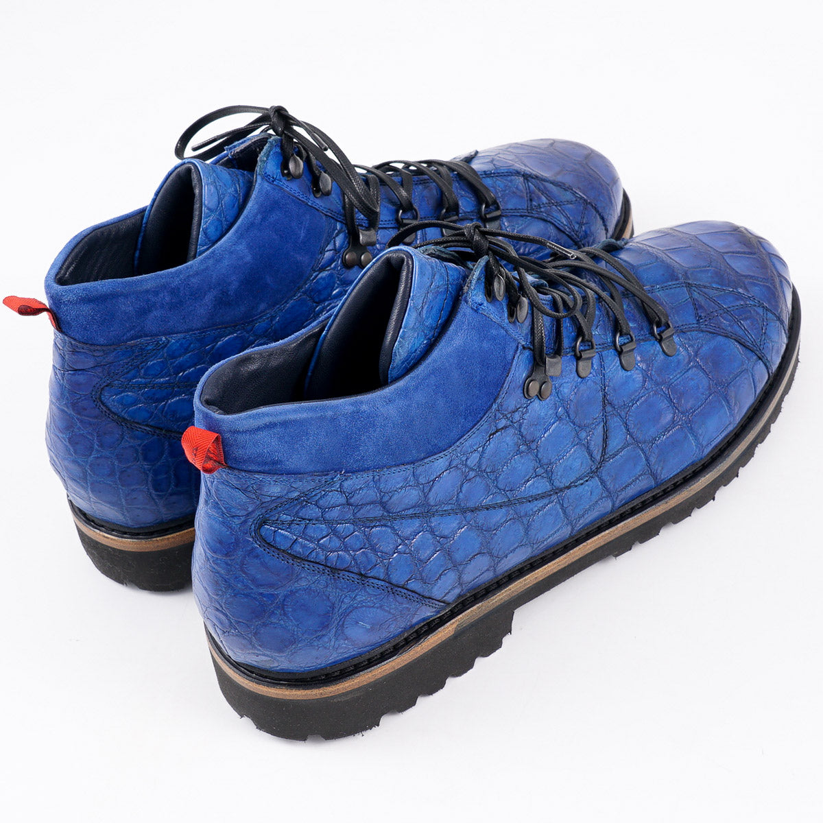 Blue store hiking boots