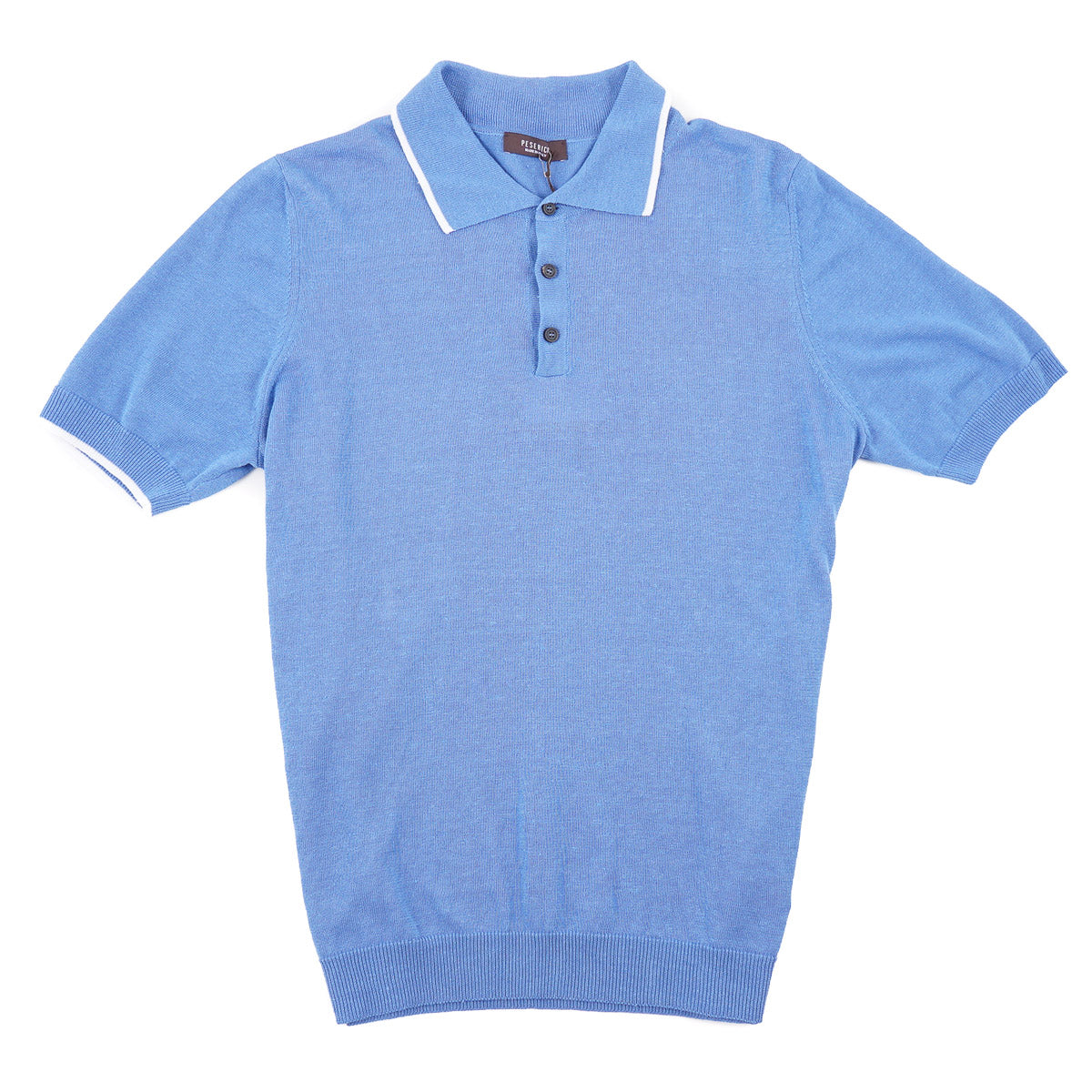 Peserico Short Sleeve Linen-Cotton Polo Sweater - Top Shelf Apparel
