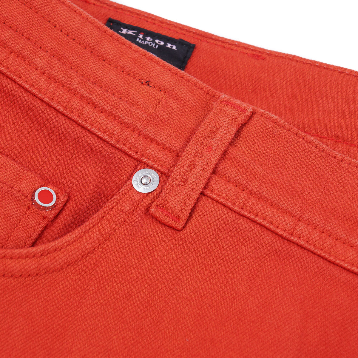 Kiton Red Stretch Denim Jeans - Top Shelf Apparel