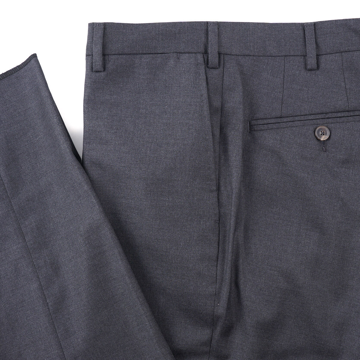 Marco Pescarolo Solid Charcoal Wool Pants - Top Shelf Apparel