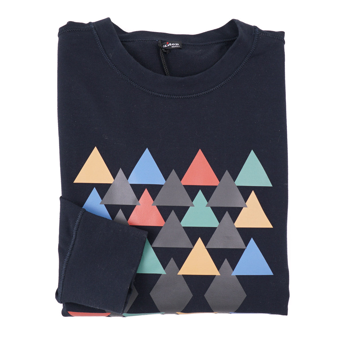 Kiton Cotton Sweatshirt with Graphic Print