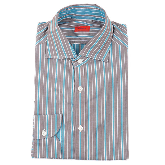 Isaia 'Mix' Tailored-Fit Cotton Shirt - Top Shelf Apparel