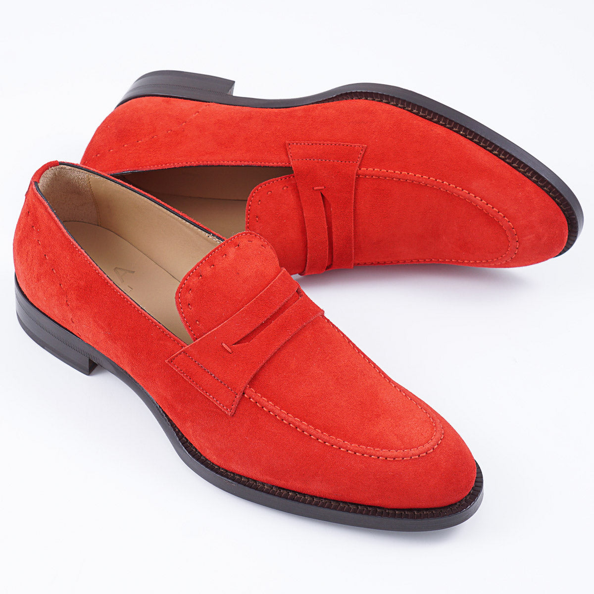 Isaia Calf Suede Penny Loafer