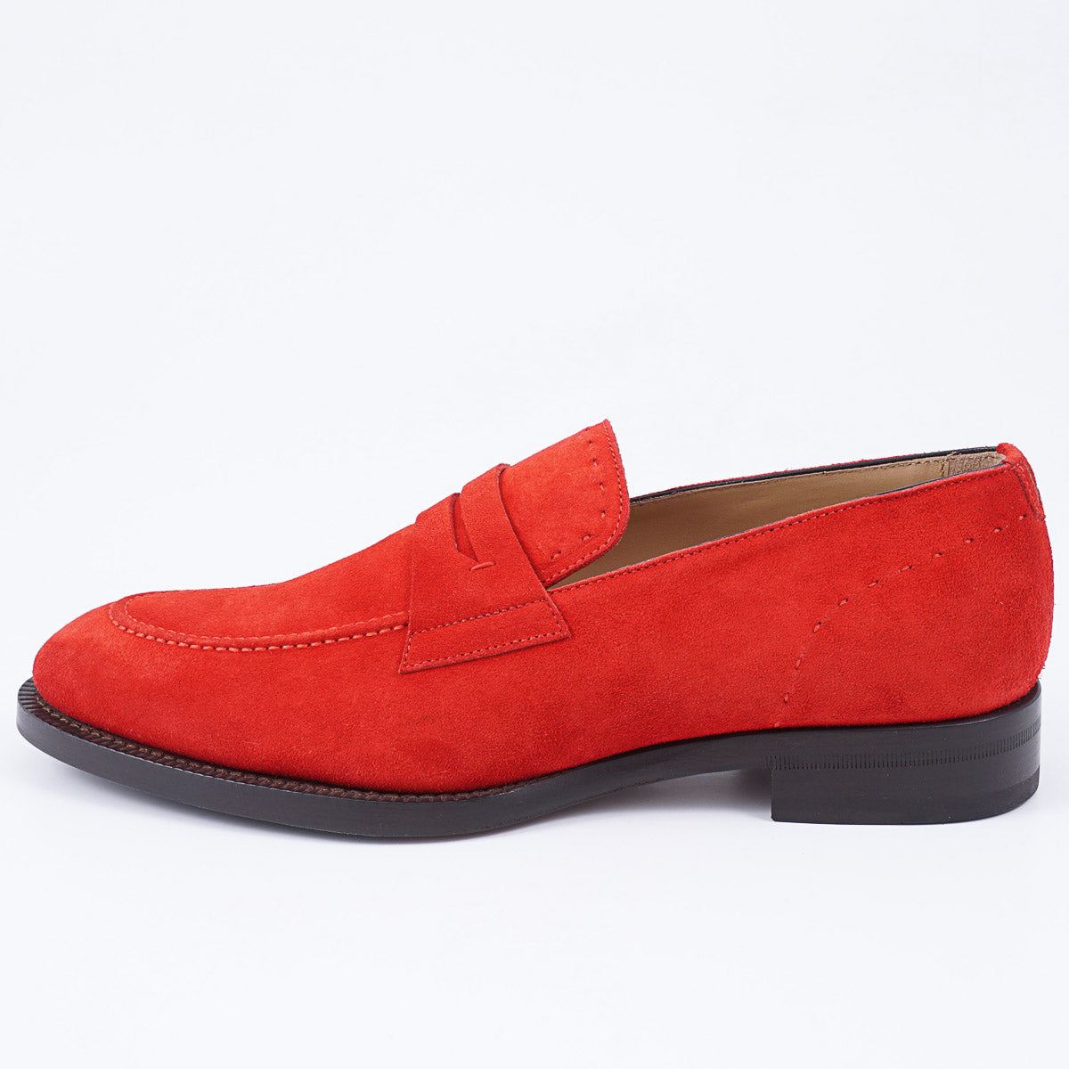 Isaia Calf Suede Penny Loafer