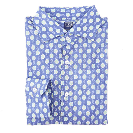 Fedeli Lightweight Printed Cotton Shirt - Top Shelf Apparel