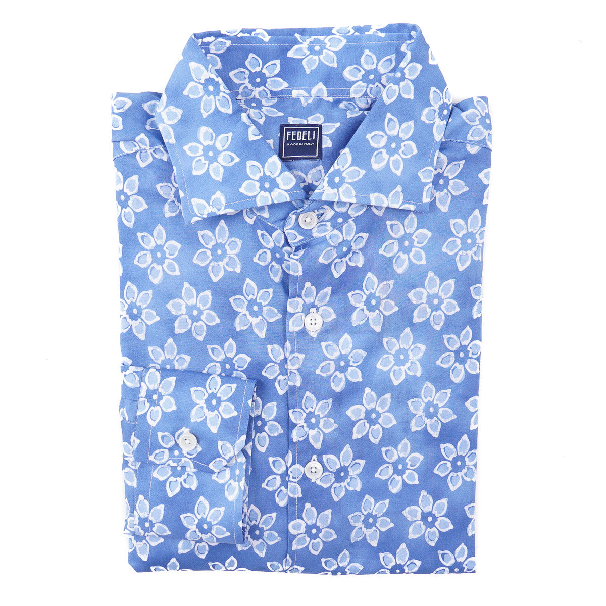 Fedeli Lightweight Printed Cotton Shirt - Top Shelf Apparel