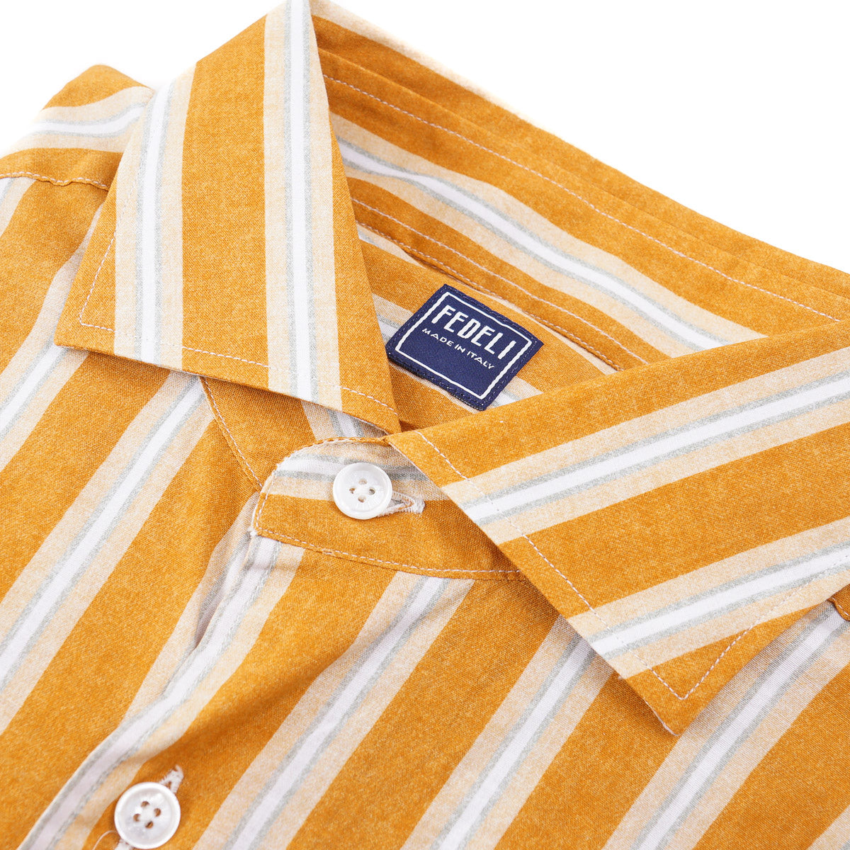 Fedeli Lightweight Printed Cotton Shirt - Top Shelf Apparel