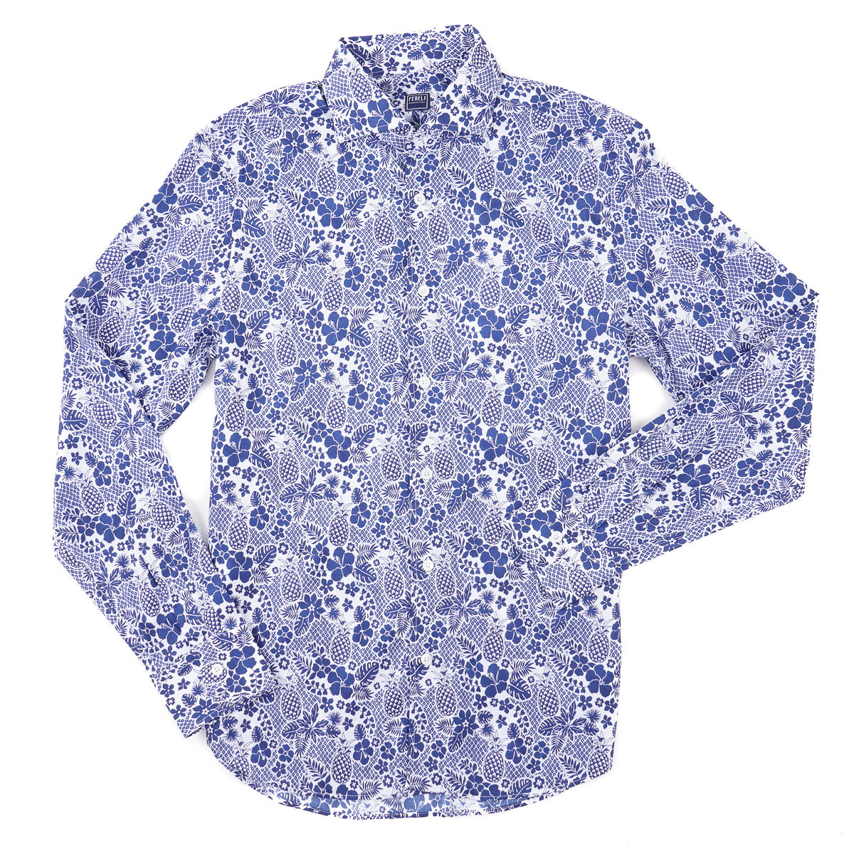 Fedeli Lightweight Printed Cotton Shirt - Top Shelf Apparel