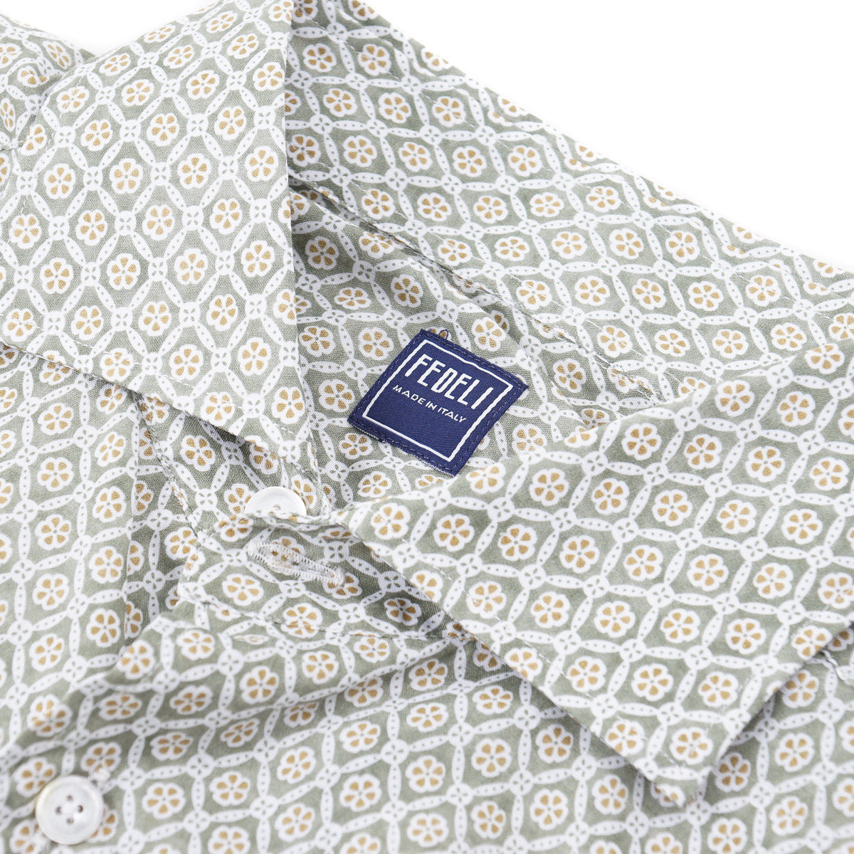 Fedeli Lightweight Printed Cotton Shirt - Top Shelf Apparel