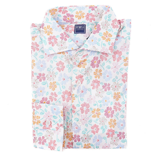 Fedeli Lightweight Printed Cotton Shirt - Top Shelf Apparel