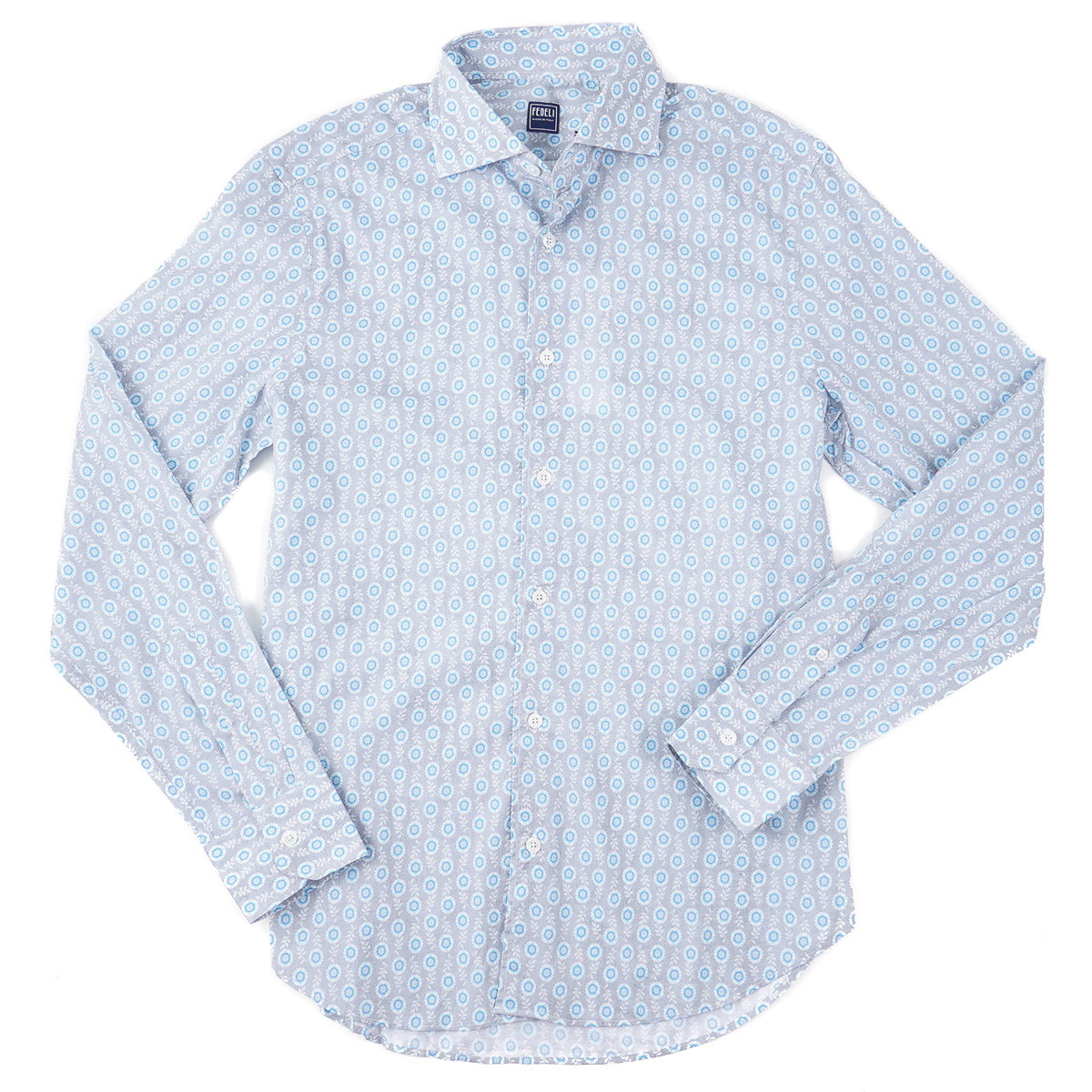 Fedeli Lightweight Printed Cotton Shirt - Top Shelf Apparel