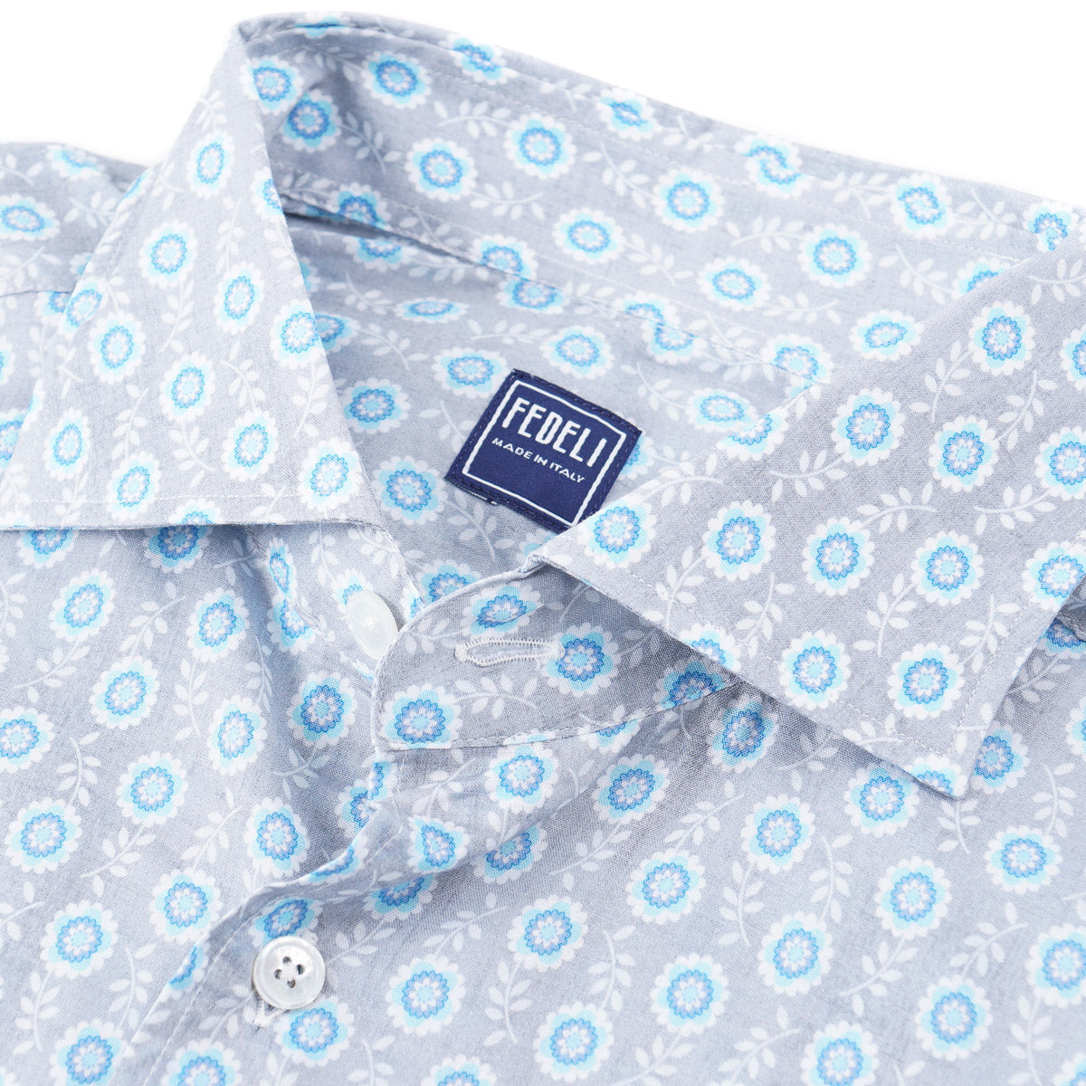 Fedeli Lightweight Printed Cotton Shirt - Top Shelf Apparel