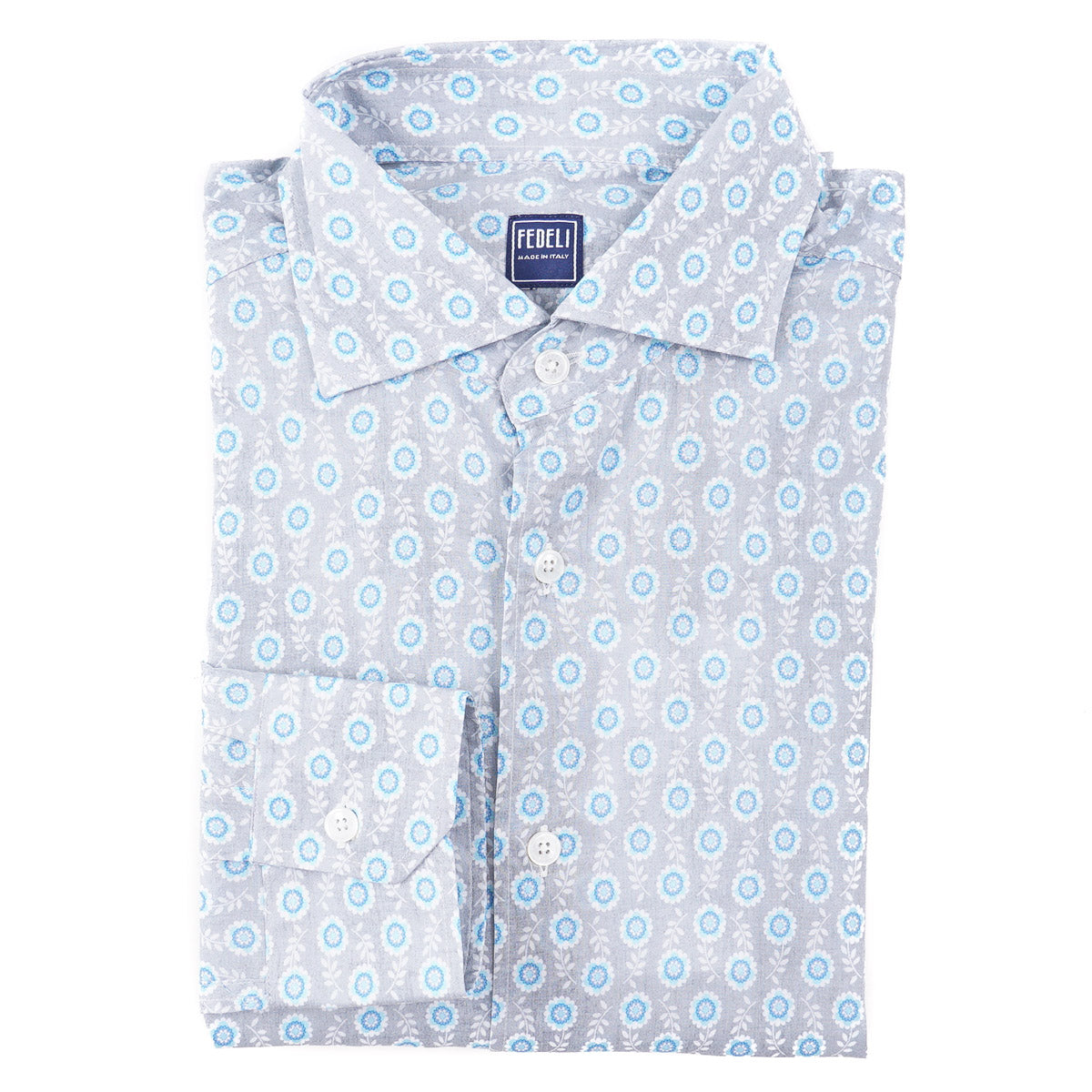 Fedeli Lightweight Printed Cotton Shirt - Top Shelf Apparel