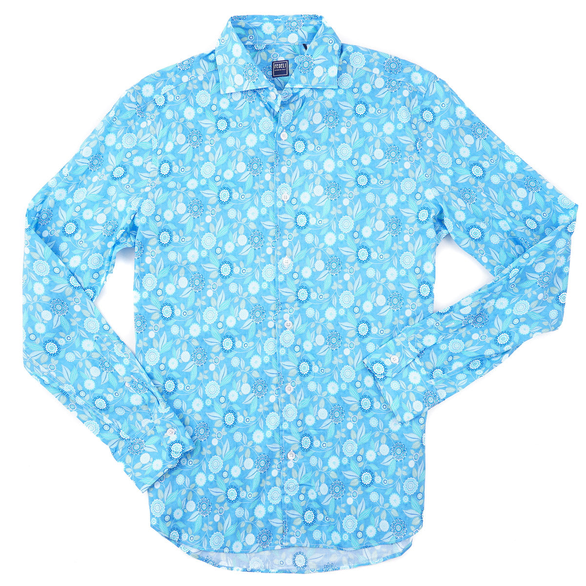 Fedeli Lightweight Printed Cotton Shirt - Top Shelf Apparel