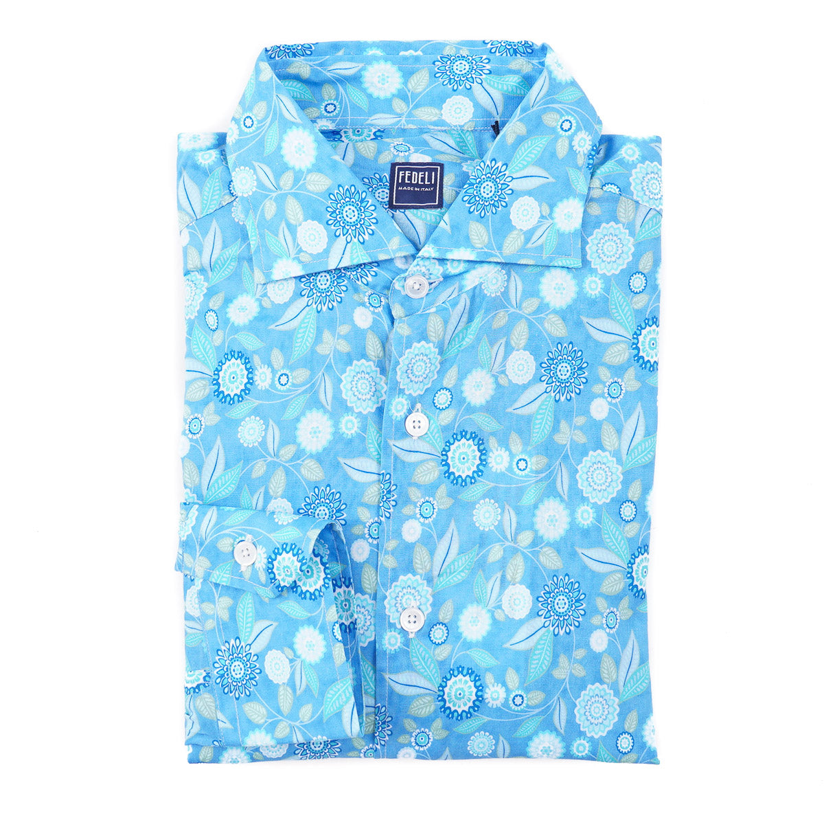 Fedeli Lightweight Printed Cotton Shirt - Top Shelf Apparel