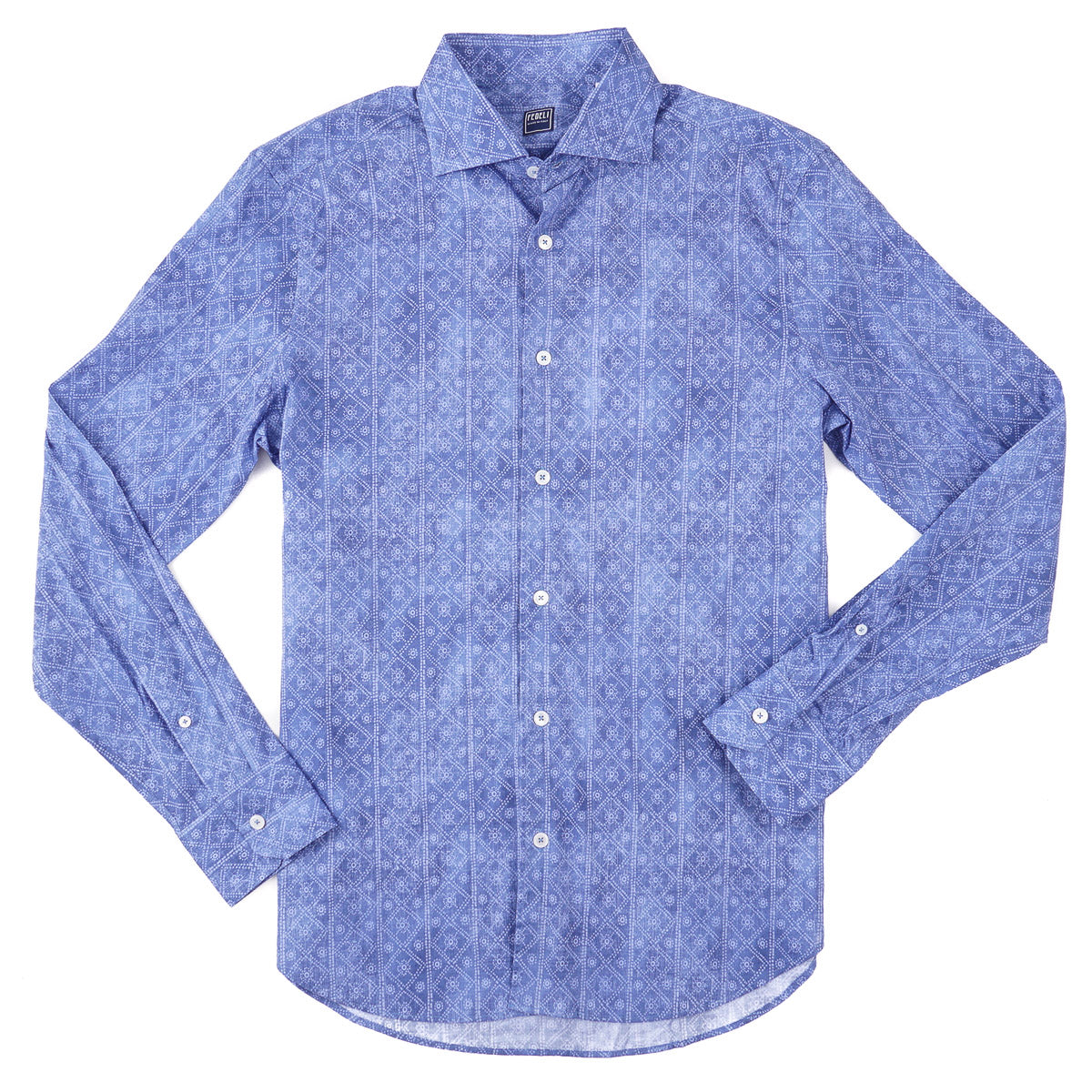 Fedeli Lightweight Printed Cotton Shirt - Top Shelf Apparel