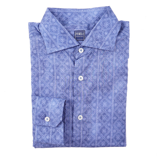 Fedeli Lightweight Printed Cotton Shirt - Top Shelf Apparel