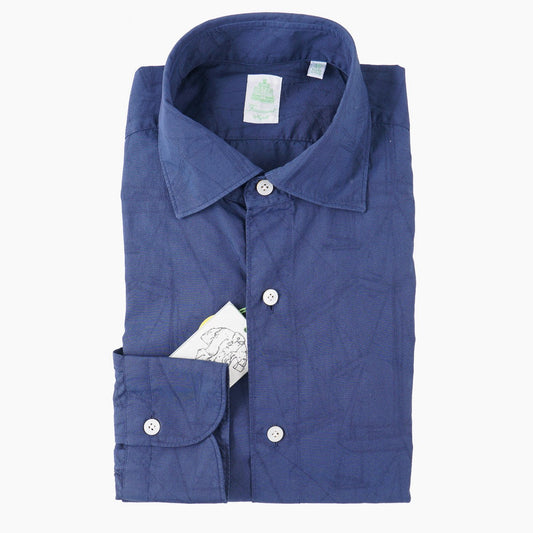 Finamore Sailboat Jacquard Dress Shirt - Top Shelf Apparel