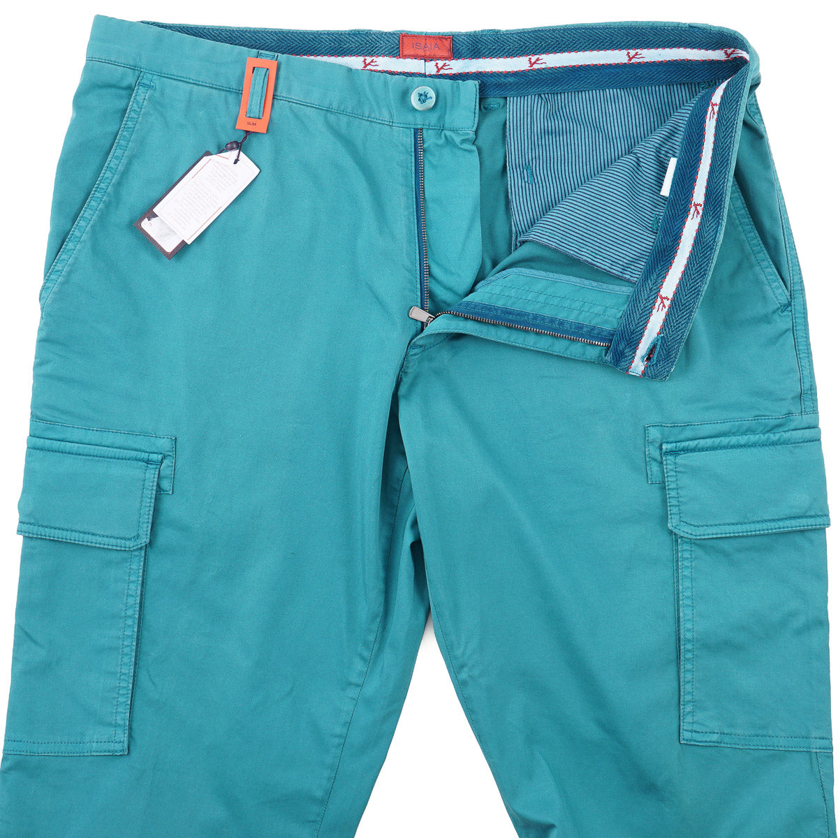 Isaia Cotton Pants with Cargo Pockets