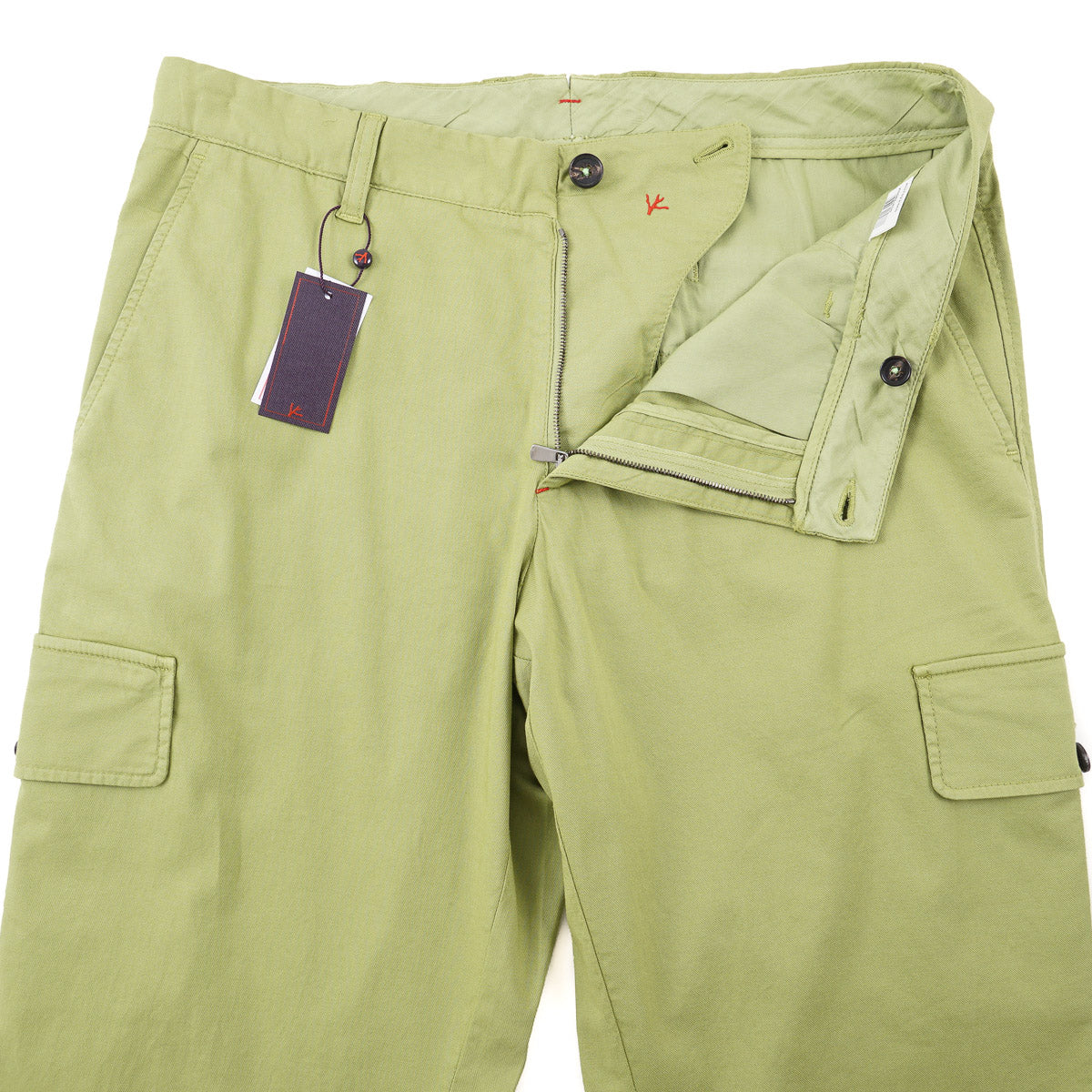 Isaia Cotton-Linen Pants with Cargo Pockets