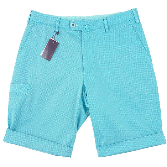 Isaia Printed Cotton Bermuda Shorts