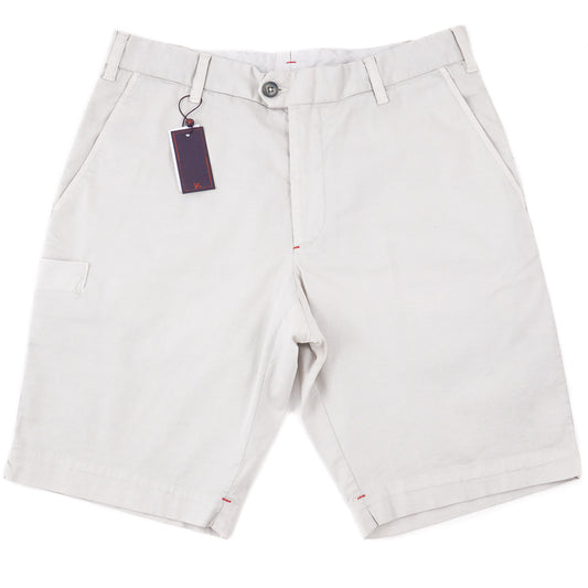 Isaia Extrafine Woven Cotton Shorts