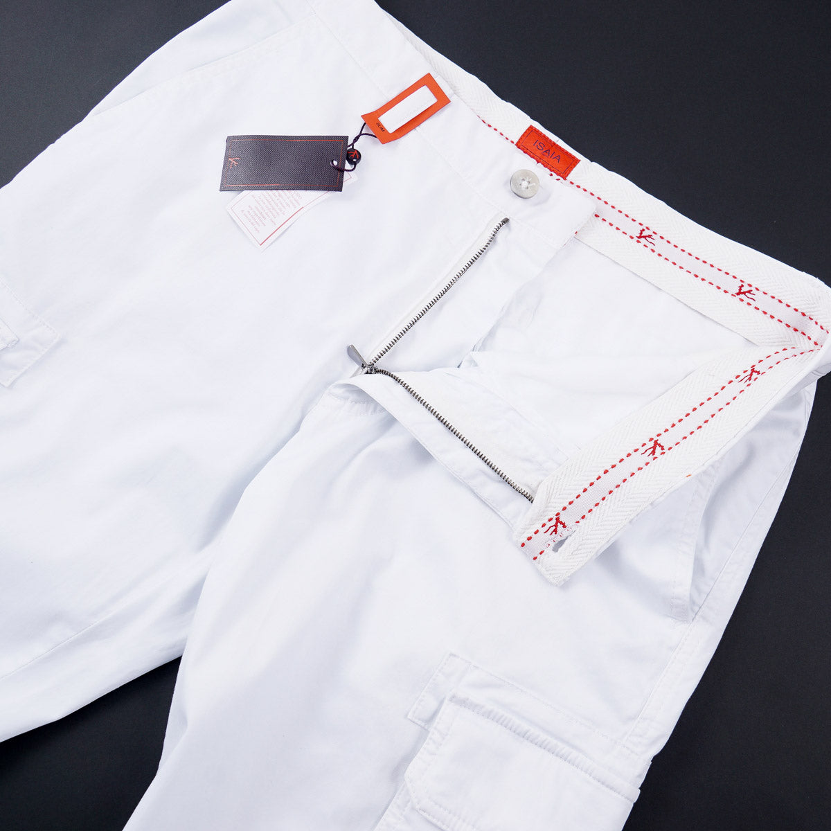 Isaia Cotton Pants with Cargo Pockets
