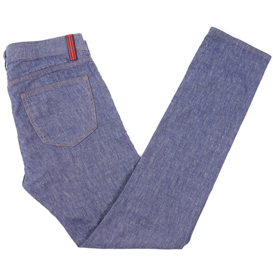 Isaia Lightweight Linen-Cotton Denim Jeans