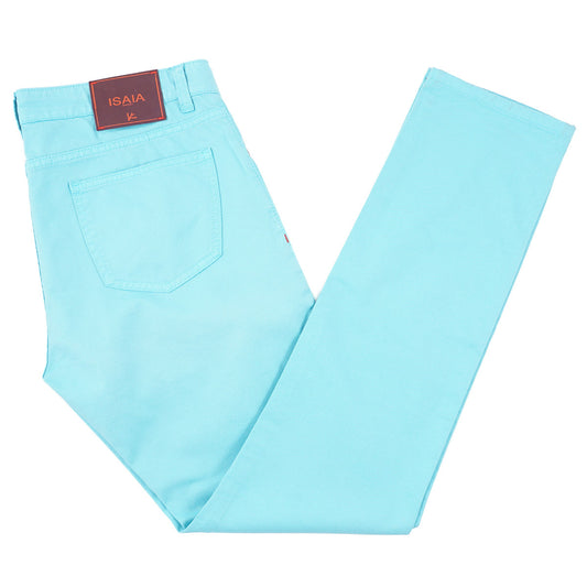 Isaia Slim-Fit Garment Dyed Denim Jeans
