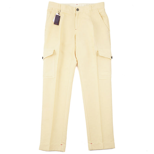 Isaia Cotton-Linen Pants with Cargo Pockets
