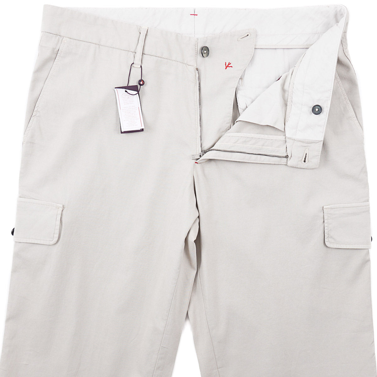 Isaia Cotton Pants with Cargo Pockets