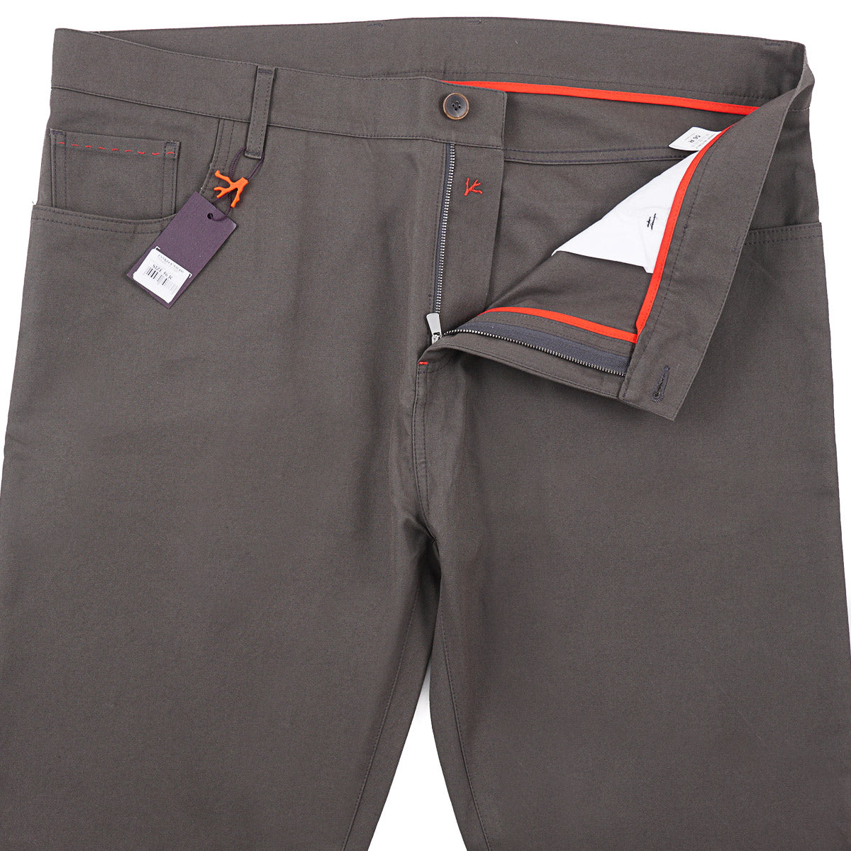 Isaia Twill Cotton 5-Pocket Pants