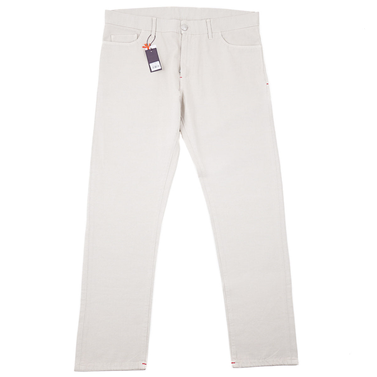 Isaia Woven Cotton 5-Pocket Pants