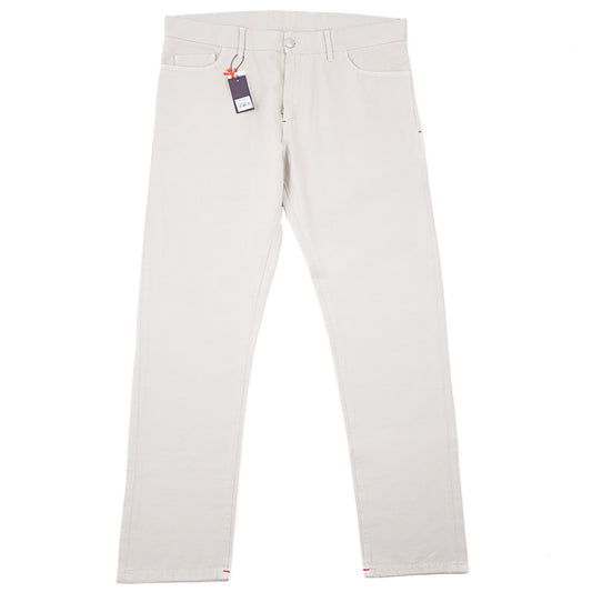Isaia Woven Cotton 5-Pocket Pants