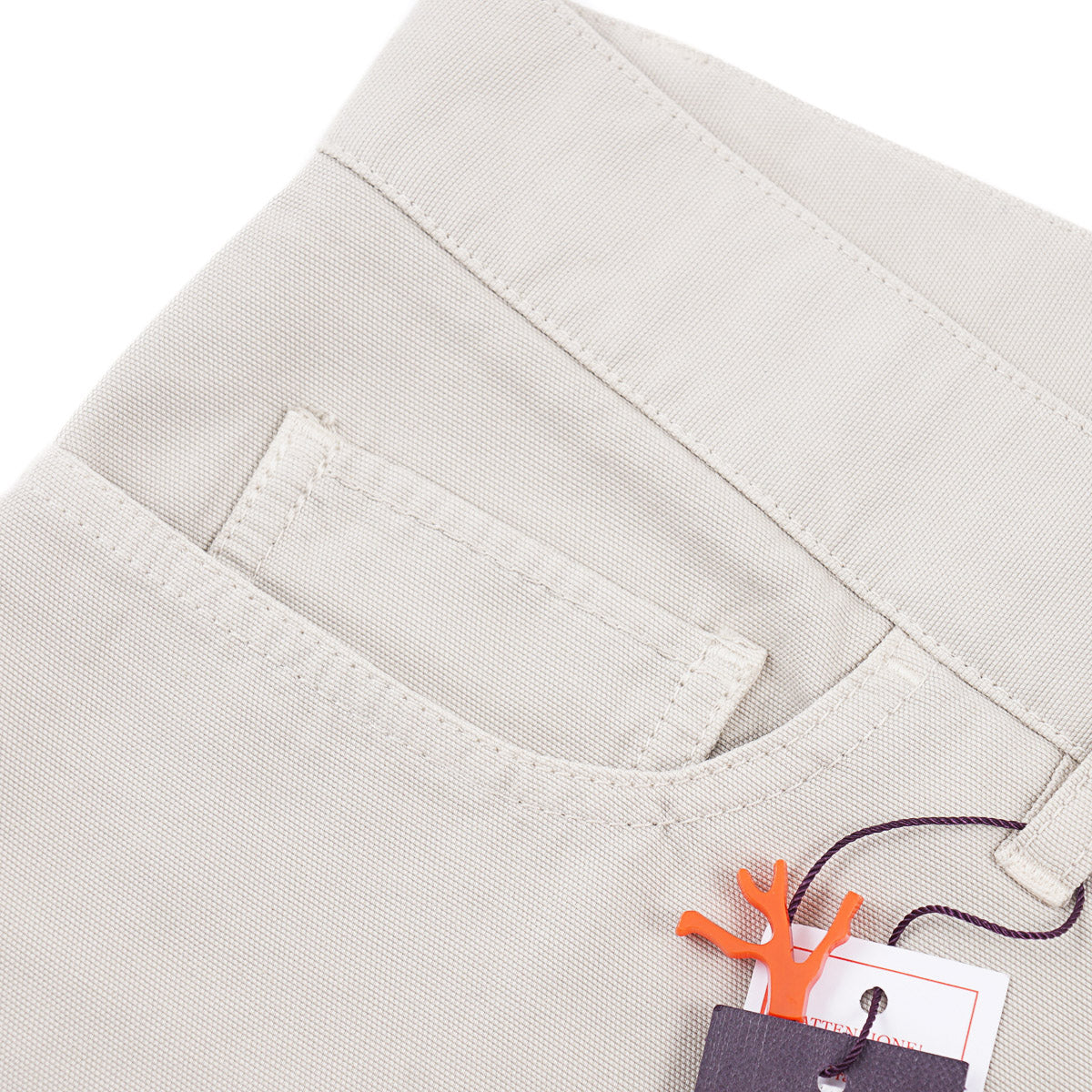 Isaia Woven Cotton 5-Pocket Pants