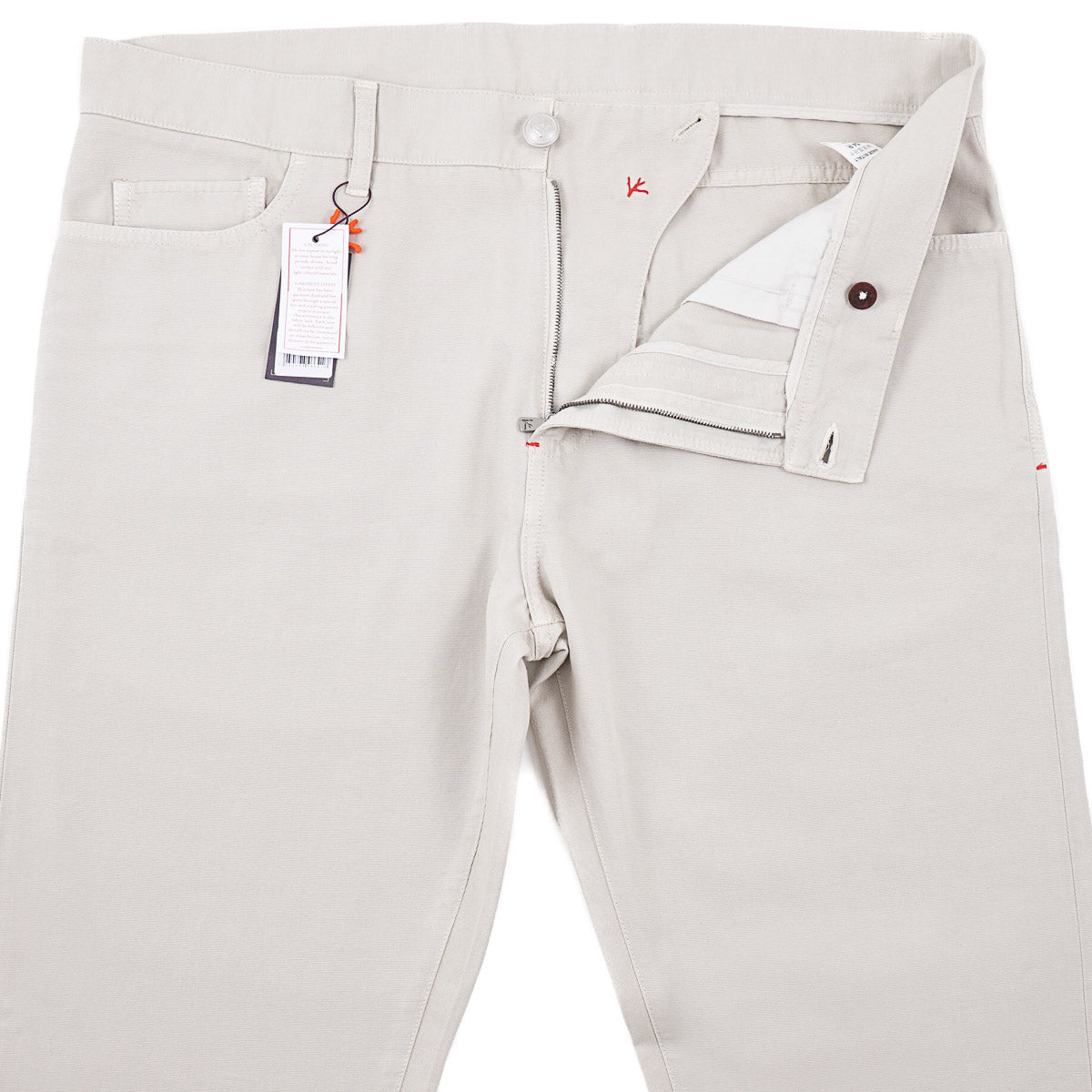Isaia Woven Cotton 5-Pocket Pants