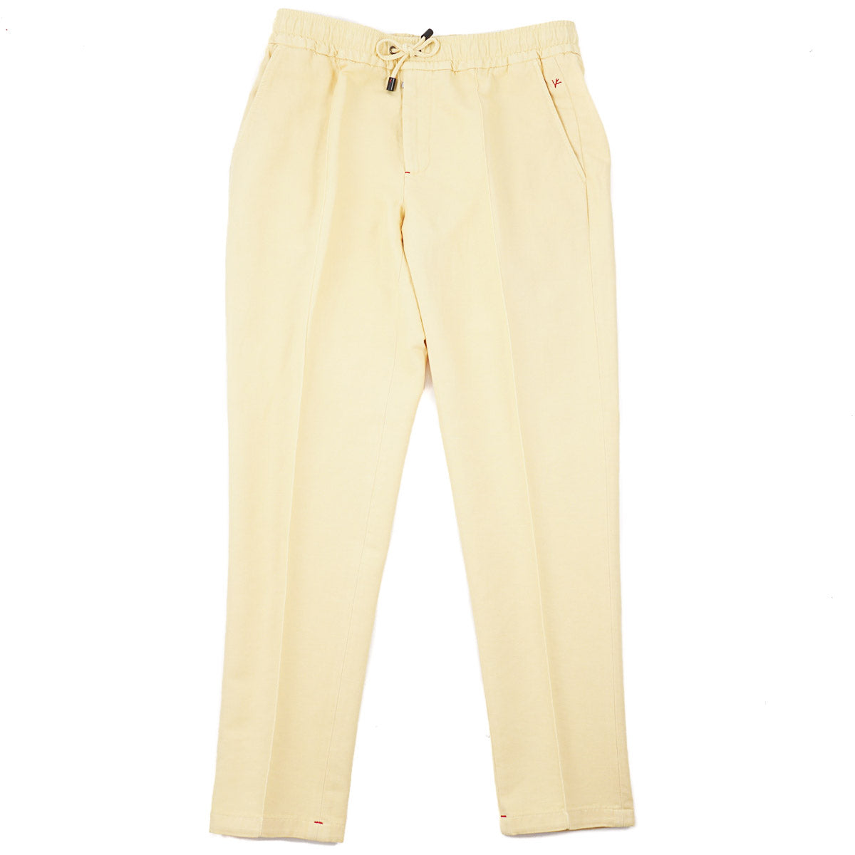 Isaia Cotton-Linen Drawstring Waist Pants