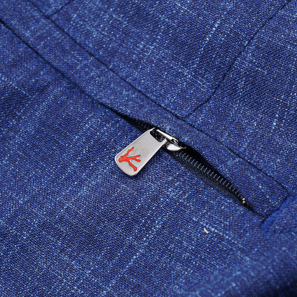 Isaia Wool-Silk-Linen Drawstring Waist Pants