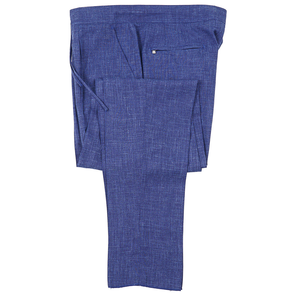 Isaia Wool-Silk-Linen Drawstring Waist Pants