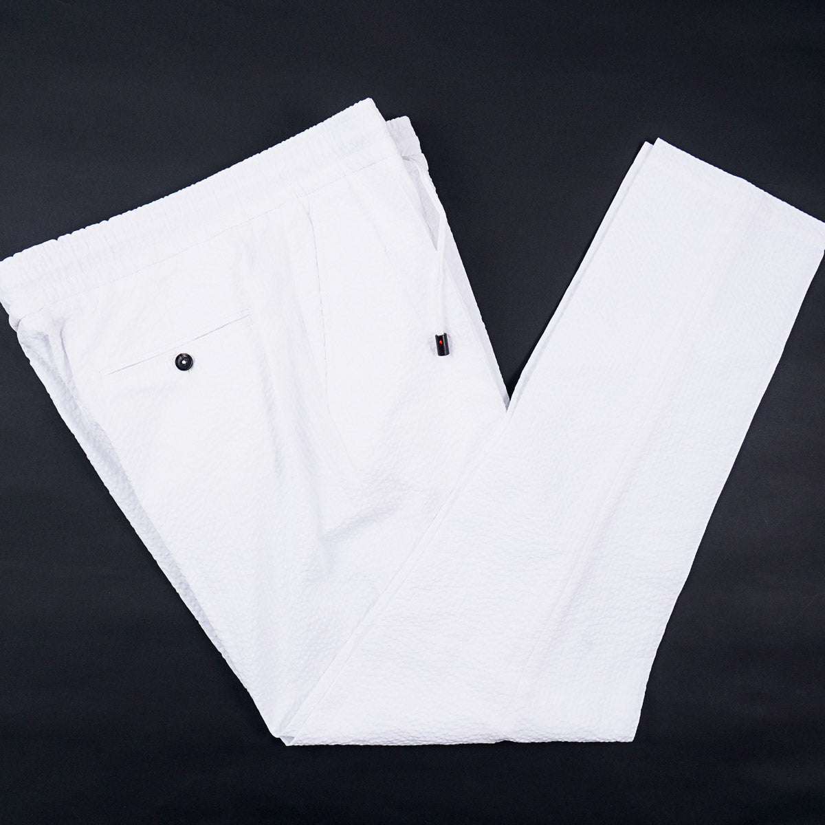 Isaia Seersucker Drawstring Waist Pants
