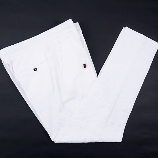 Isaia Seersucker Drawstring Waist Pants