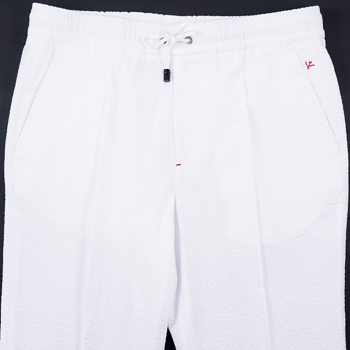 Isaia Seersucker Drawstring Waist Pants